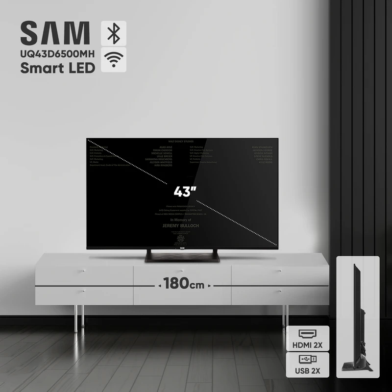 تلویزیون ال ای دی هوشمند سام الکترونیک 43 اینچ مدل UQ43D6500MH